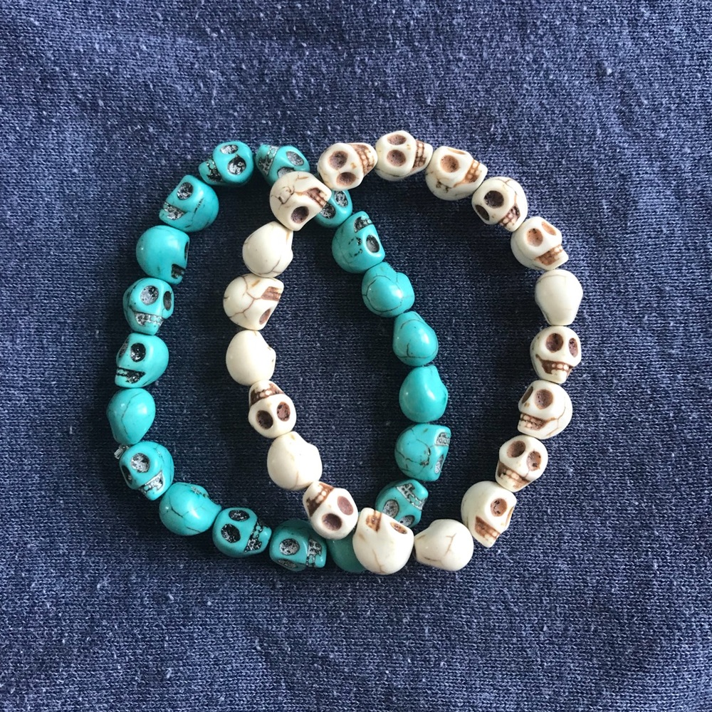 Set of Two Skull Bracelets